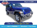 2020 Ocean Blue Metallic Jeep Wrangler Unlimited Sport 4x4 #135264559