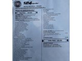 2019 Fiat 124 Spider Lusso Roadster Window Sticker