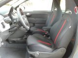 2019 Fiat 500 Abarth Nero/Rosso (Black/Red) Interior