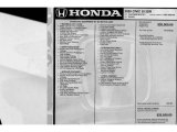 2020 Honda Civic Si Coupe Window Sticker