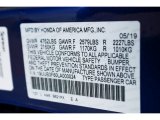 2020 TLX Color Code for Apex Blue Pearl - Color Code: B621PX