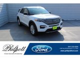 2020 Star White Metallic Tri-Coat Ford Explorer Limited #135548943