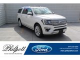 2019 White Platinum Metallic Tri-Coat Ford Expedition Platinum #135570701