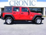 2009 Flame Red Jeep Wrangler Unlimited X 4x4 #13523587