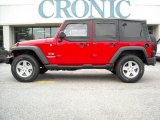 2009 Flame Red Jeep Wrangler Unlimited X 4x4 #13523559