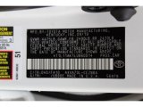 2020 Camry Color Code for Super White - Color Code: 040