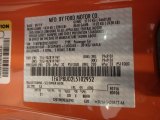 2020 Mustang Color Code for Twister Orange - Color Code: CA