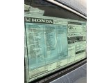 2020 Honda Civic EX Hatchback Window Sticker
