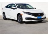 2019 Platinum White Pearl Honda Civic EX Sedan #135880249
