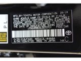 2020 Corolla Hatchback Color Code for Midnight Black Metallic - Color Code: 218