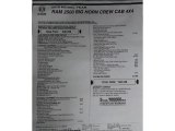 2019 Ram 2500 Bighorn Crew Cab 4x4 Window Sticker