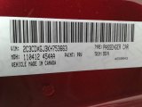 2019 Charger Color Code for Octane Red Pearl - Color Code: PRV