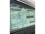 2020 Honda Civic LX Sedan Window Sticker