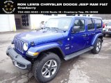 2020 Ocean Blue Metallic Jeep Wrangler Unlimited Sahara 4x4 #136270204