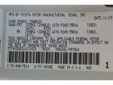 2020 Tacoma Color Code for Super White - Color Code: 040