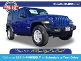 2020 Ocean Blue Metallic Jeep Wrangler Unlimited Sport 4x4 #136363919