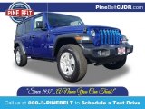 2020 Ocean Blue Metallic Jeep Wrangler Unlimited Sport 4x4 #136363921