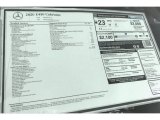 2020 Mercedes-Benz E 450 Cabriolet Window Sticker