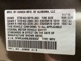 2020 Odyssey Color Code for Pacific Pewter Metallic - Color Code: NH862M