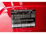 2020 GLA Color Code for Jupiter Red - Color Code: 589