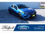 2019 Blue Streak Metallic Toyota Camry SE #136569428