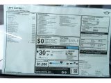 2020 Mini Hardtop Cooper S 2 Door Window Sticker