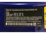2020 Hardtop Color Code for Starlight Blue Metallic - Color Code: B62
