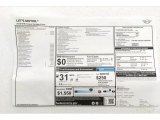 2020 Mini Hardtop Cooper 2 Door Window Sticker