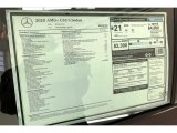 2020 Mercedes-Benz C AMG 63 S Sedan Window Sticker