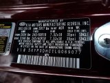 2020 Telluride Color Code for Sangria - Color Code: M2R