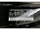 2020 CLA Color Code for Night Black - Color Code: 696