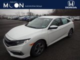 2020 Platinum White Pearl Honda Civic LX Sedan #136980429