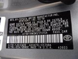 2019 Camry Color Code for Celestial Silver Metallic - Color Code: 1J9