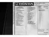 2020 Honda Civic Sport Hatchback Window Sticker
