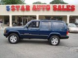 2000 Patriot Blue Pearl Jeep Cherokee Sport #13677841