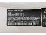 2020 M8 Color Code for Alpine White - Color Code: 300