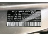 2020 CLA Color Code for Mojave Silver Metallic - Color Code: 859