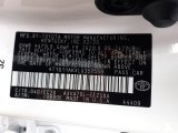 2020 Camry Color Code for Super White - Color Code: 040