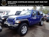 2020 Ocean Blue Metallic Jeep Wrangler Unlimited Sport 4x4 #137276200