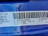 2020 Charger Color Code for IndiGo Blue - Color Code: PBM
