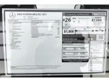 2020 Mercedes-Benz GLB 250 4Matic Window Sticker