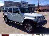 2020 Bright White Jeep Wrangler Unlimited Sahara 4x4 #137489208