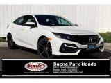 2020 Platinum White Pearl Honda Civic Sport Hatchback #137682477