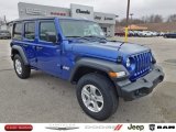 2020 Ocean Blue Metallic Jeep Wrangler Unlimited Sport 4x4 #137701604