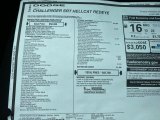 2020 Dodge Challenger SRT Hellcat Redeye Window Sticker