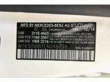 2020 CLA Color Code for Polar White - Color Code: 149