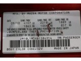 2011 MAZDA3 Color Code for Copper Red Mica - Color Code: 32V