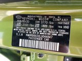 2020 Venue Color Code for Green Apple - Color Code: N4R