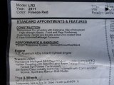 2011 Land Rover LR2 HSE Window Sticker