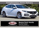 2020 Platinum White Pearl Honda Civic LX Hatchback #138360575